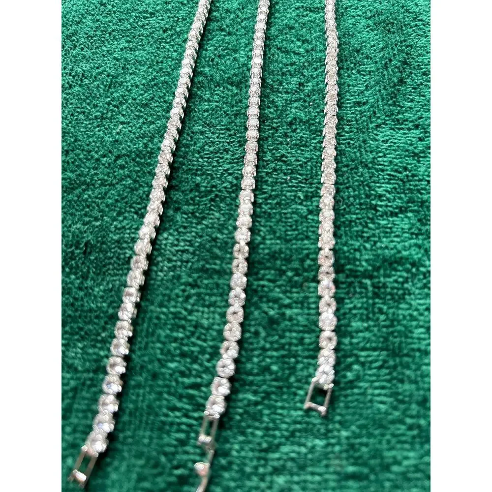 Vintage Silver Rhinestone Fancy Statement Necklace & Bracelet Jewelry Set